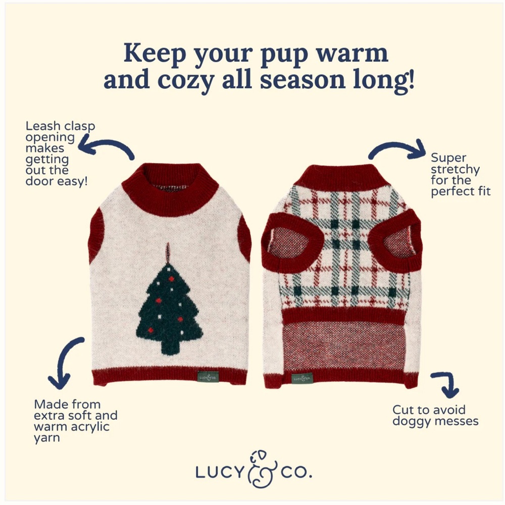 Lucy & Co. Snow Much Fun Dog Sweater